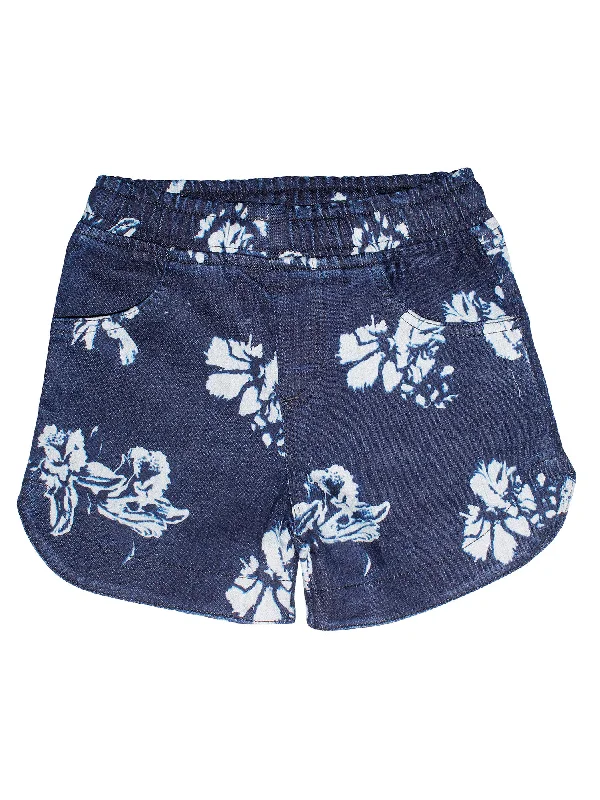 Denim Flower Print