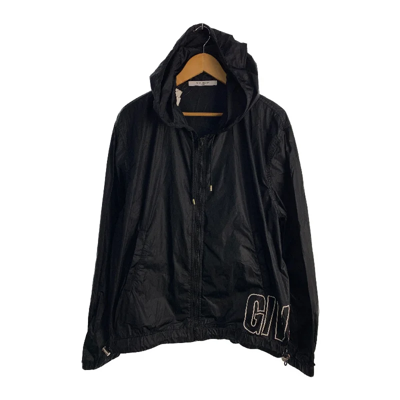 Men coats with a detachable faux - fur collar for a trendy and warm touchGIVENCHY/Windbreaker/56/Black/Polyester/BM001G1056