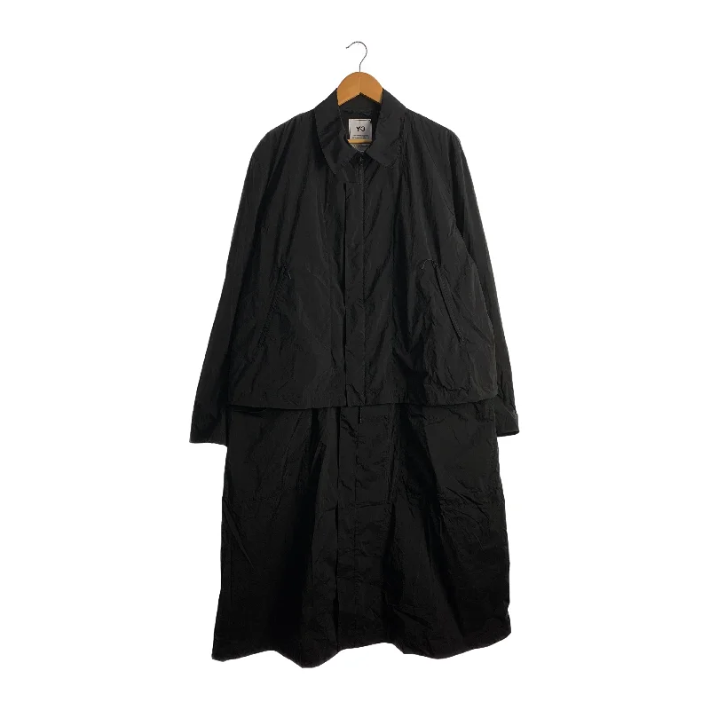 Men coats with a contrasting trim for a fashion - forward aestheticY-3/Coat/M/Black/Nylon/FN3409