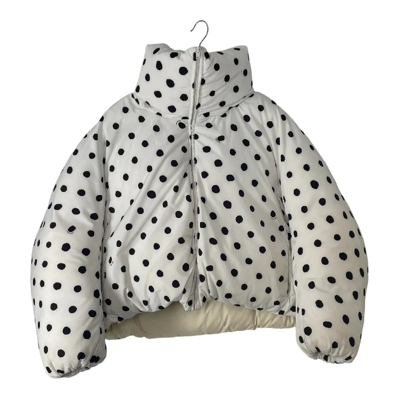 Men coats with a drawstring waist for a customizable fitMARNI/Jacket/S/Polyester/WHT/Polka Dot/MARNI 'POLKA DOT' PUFFER