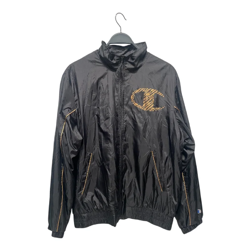 Stylish men coats with a double - breasted design for a formal lookSupreme/Champion/Windbreaker/L/Nylon/BLK/cheetahmpion