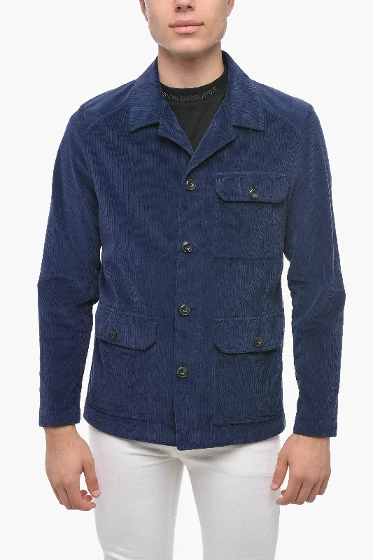 Men coats with a quilted pattern for added texture and warmthAltea Corduroy HARRISON Overshirt with Collar