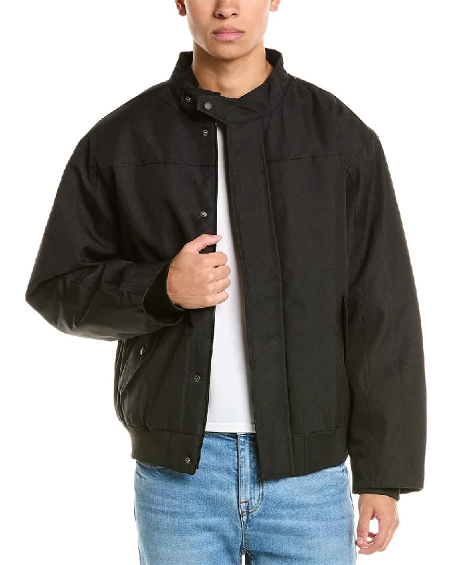 Men coats with a detachable faux - fur collar for a trendy and warm touchAmerican Stitch Jacket