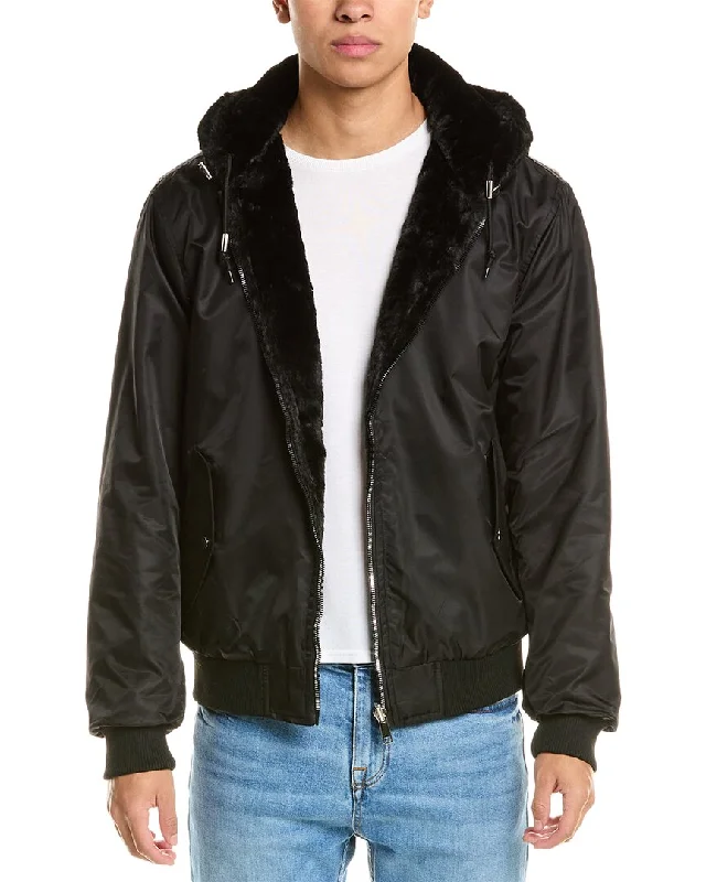 Men coats made of high - quality leather for a rugged and durable optionAmerican Stitch Reversible Jacket