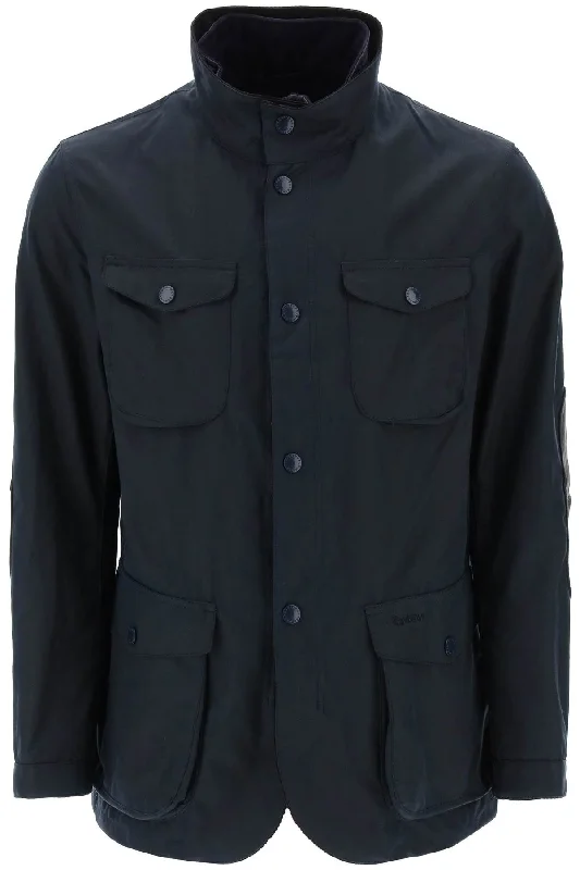 Men coats with a water - resistant finish for light rain and splashesBarbour Men's 'Ogston' Waxed Jacket