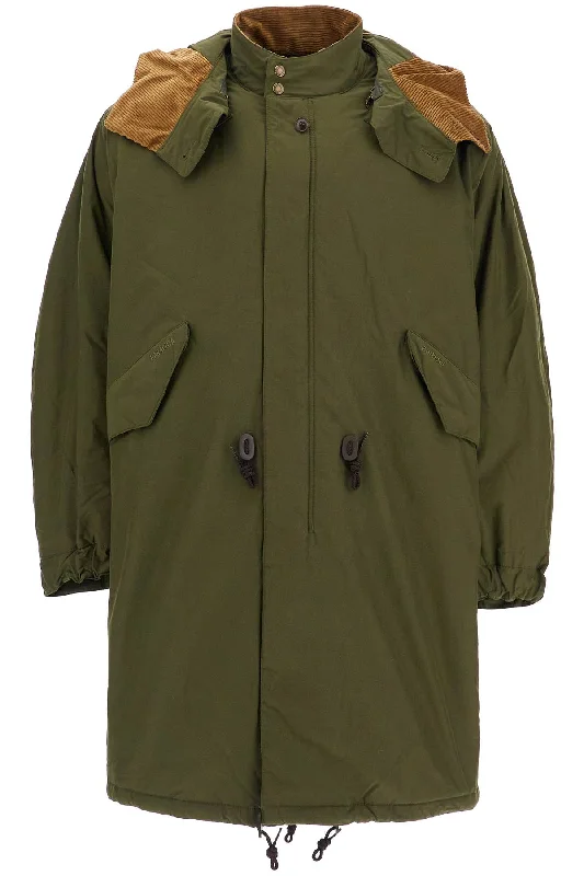 Men coats with a wind - resistant outer layer for blustery weatherBarbour X Baracuta Men's Padded Parka With Hood