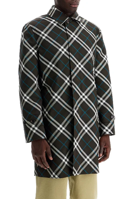 Waterproof men coats with taped seams for heavy rain and snow daysBurberry Ered

'checkered Nylon Car Coat