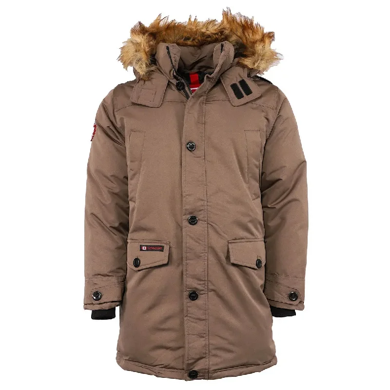 Men coats with a water - resistant finish for light rain and splashesCanada Weather Gear Men's Parka Jacket