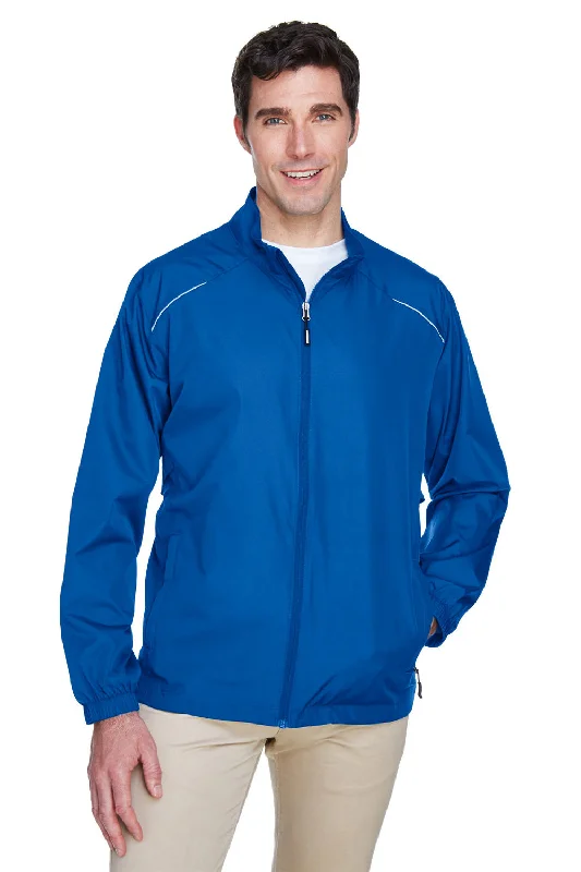 Men jackets with a zip - off sleeves to convert to a vestCore 365 Mens Motivate Water Resistant Full Zip Jacket - True Royal Blue