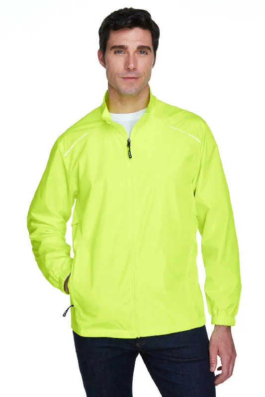 Fleece - lined men jackets for cold - weather commutingCore 365 Mens Motivate Water Resistant Full Zip Jacket - Safety Yellow