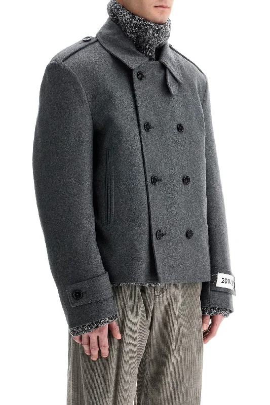 Men coats with a quilted pattern for added texture and warmthDolce & Gabbana Double-Breasted Re-E