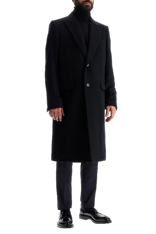 Men coats with a zip - out lining for easy cleaning and versatilityDolce & Gabbana Single-Breasted Cashmere Coat