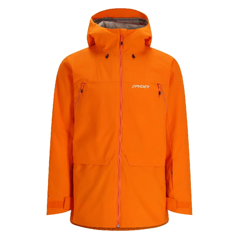 Lightweight men jackets made from recycled nylon for eco - friendly travelMens Field - Orange Shock