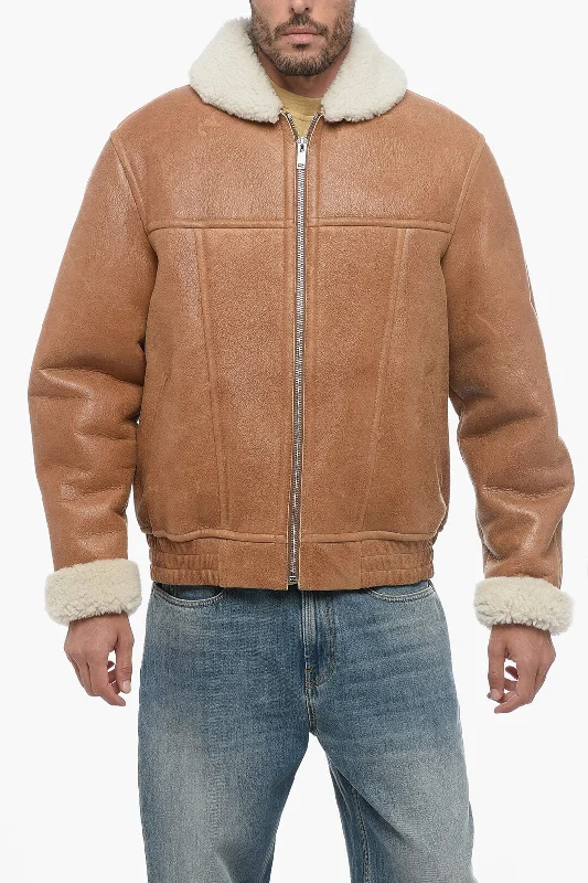 Long - line men coats reaching below the knee for maximum coverageIsabel Marant Shearling ALBERTO Aviator Jacket