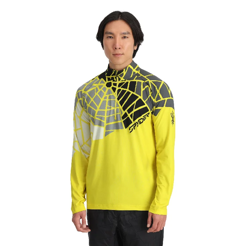 Stretch - fabric men jackets for unrestricted movement during workoutsMens Legacy Half Zip - Acid Yellow