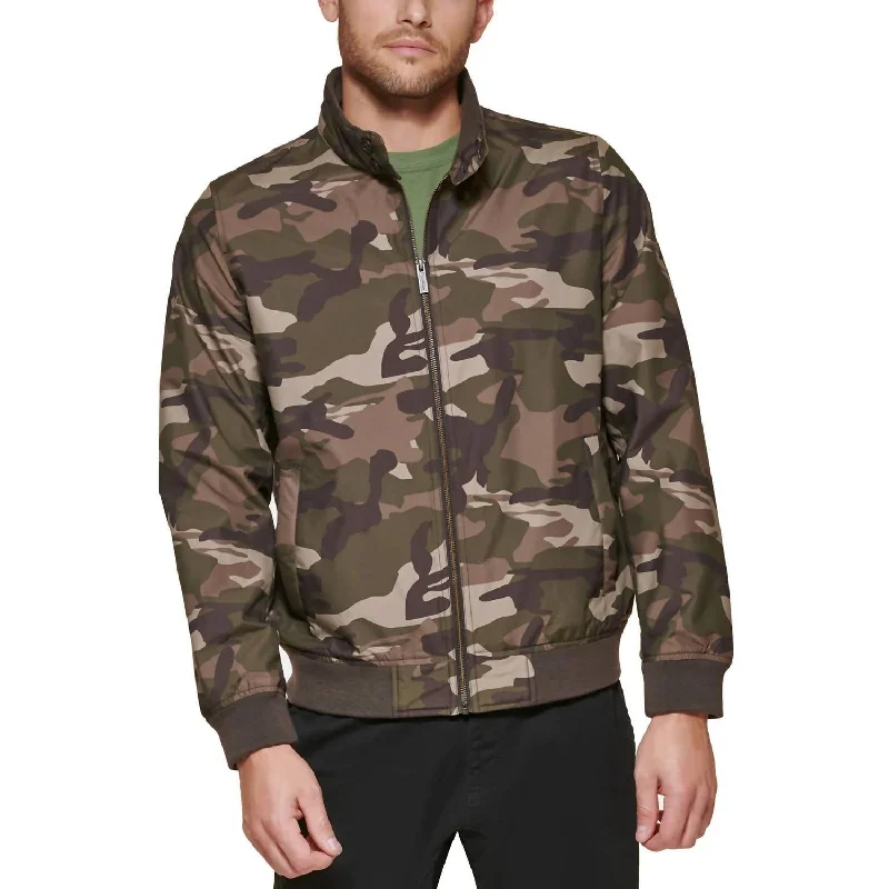 Men coats made from recycled materials for an eco - friendly choiceMens Bomber Jacket In Camouflage