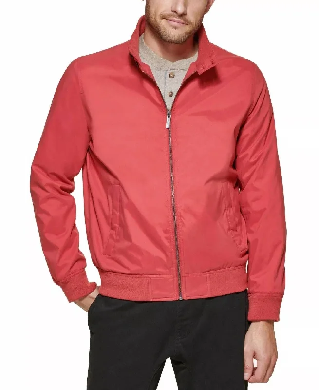 Men coats with a quick - drying feature for active lifestylesMen's Bomber Jacket In Red