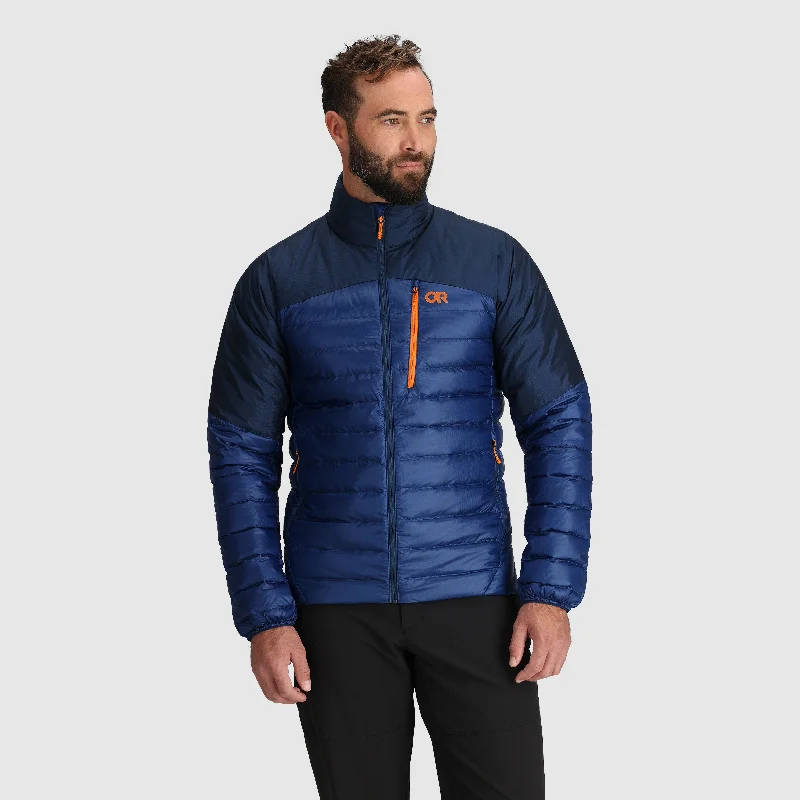 Lightweight men jackets made from recycled nylon for eco - friendly travelMen's Helium Down Jacket