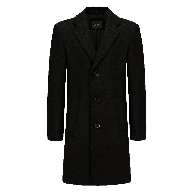 Men coats with a water - resistant finish for light rain and splashesMen's Single  Breasted Wool Blend Coats