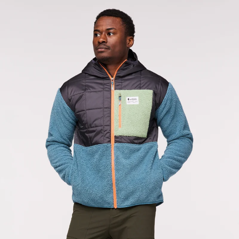 Men jackets with a built - in hood that can be stowed away when not in useMen's Trico Hybrid Jacket