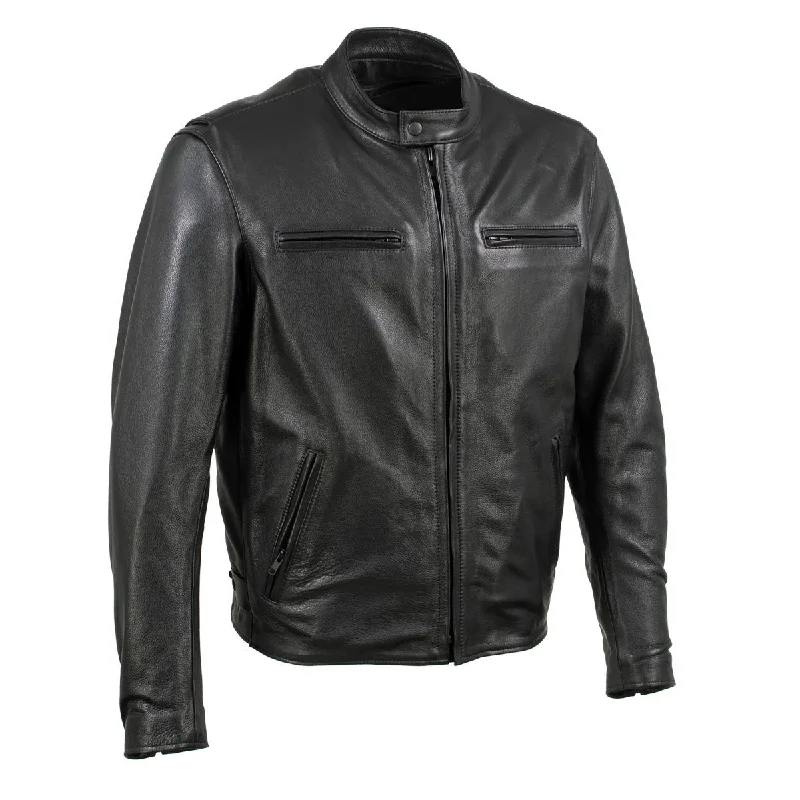 Corduroy men jackets in earthy tones for a rustic charmMilwaukee Leather USA MADE MLJKM5001 Men's Black 'Road Racer' Premium Leather Motorcycle Jacket