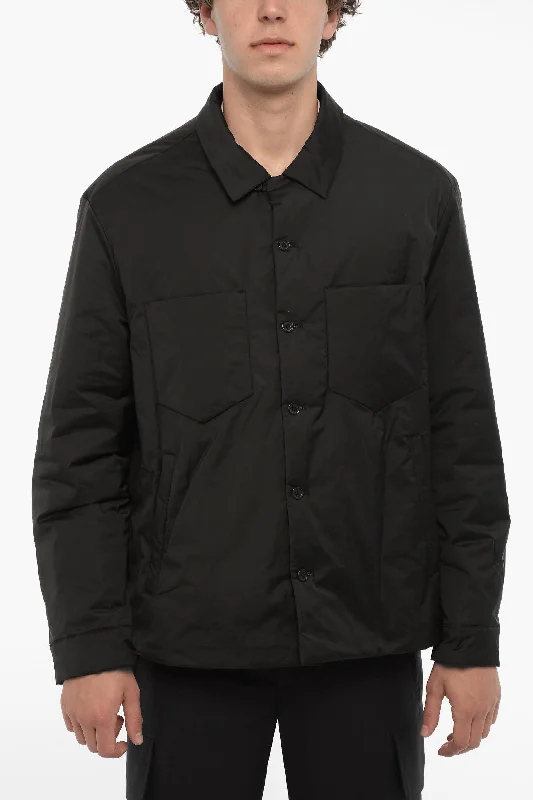 Men coats with a contrasting trim for a fashion - forward aestheticNeil Barrett Padded Overshirt with Double Breasted