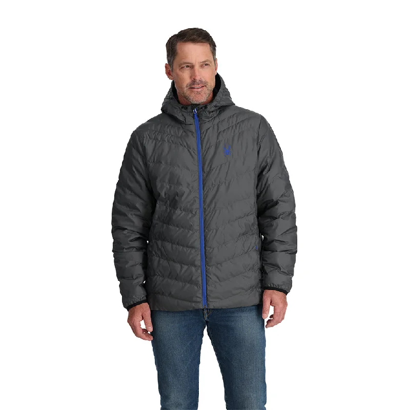 Men jackets with a built - in hood that can be stowed away when not in useMens Peak - Polar