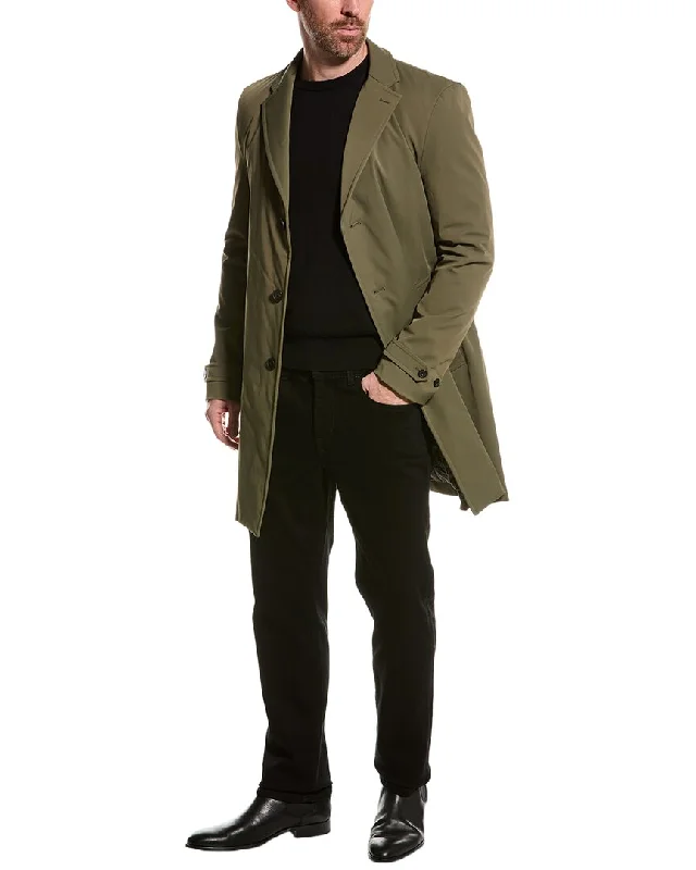 Men coats with a detachable faux - fur collar for a trendy and warm touchReiss Capital Coat