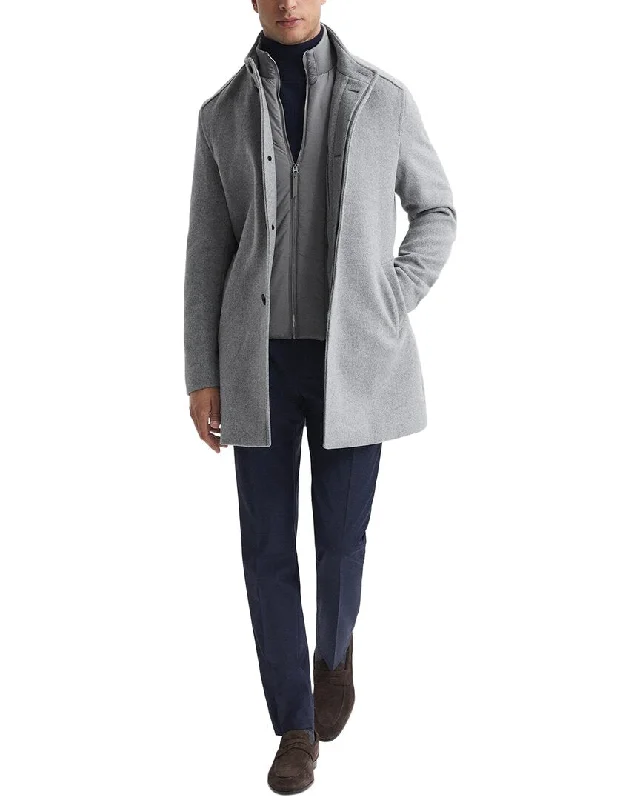 Men coats with a quick - drying feature for active lifestylesReiss Dam Overcoat