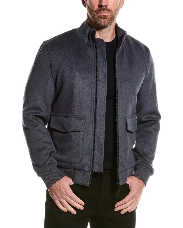 Men coats with a detachable faux - fur collar for a trendy and warm touchReiss Shuffle Wool-Blend Casual Jacket