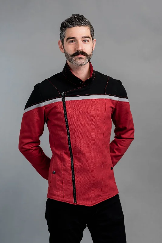 Men jackets with a media - friendly pocket for easy access to gadgetsStarfleet 2380 - Command Red [Mens]