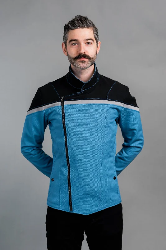 Tailored men jackets to pair with formal trousers for business meetingsStarfleet 2380 - Sciences Blue [Mens]