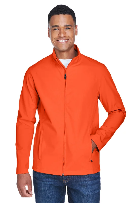 Checkered men jackets in a plaid pattern for a preppy appearanceTeam 365 Mens Leader Windproof & Waterproof Full Zip Jacket - Orange