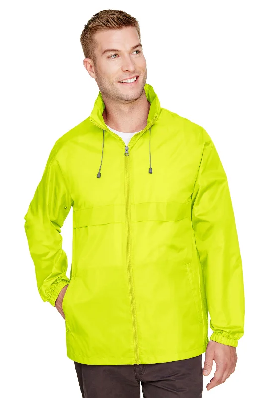 Performance - driven men jackets with breathable fabric for sportsTeam 365 Mens Zone Protect Water Resistant Full Zip Hooded Jacket - Safety Yellow