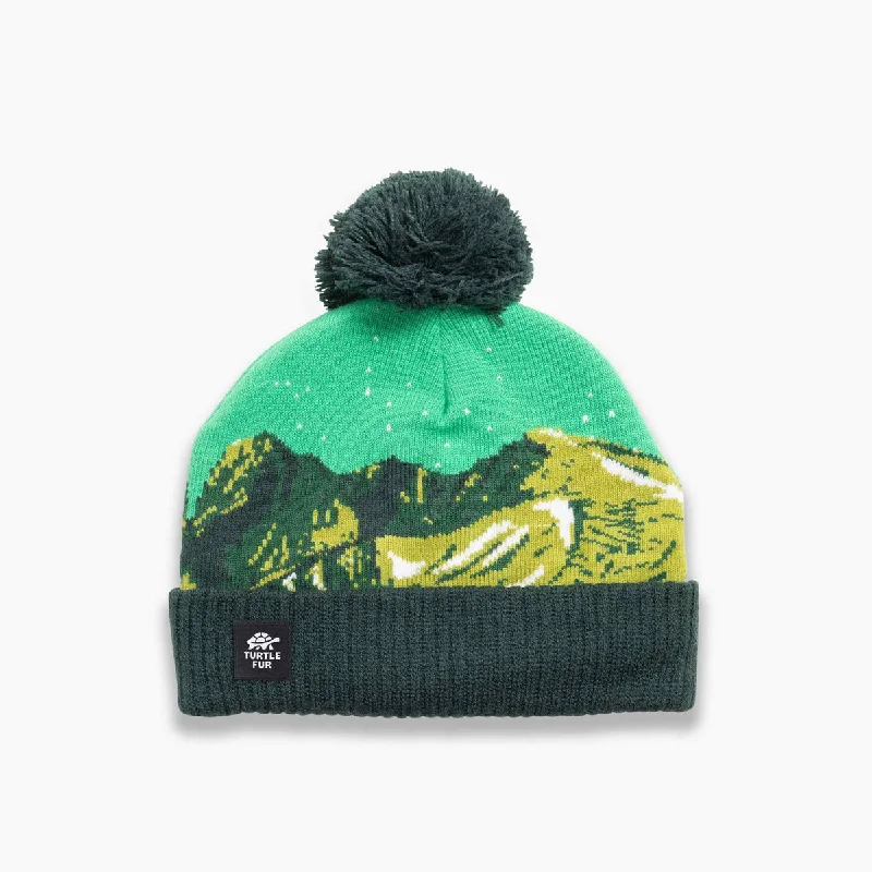 Lightweight men jackets made from recycled nylon for eco - friendly travelKids' Pano Beanie - Dark Green