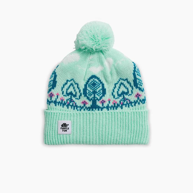 Men jackets with a built - in hood that can be stowed away when not in useKids' Tree Lover Pom Beanie - Mint