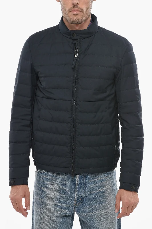 Men coats made of high - quality leather for a rugged and durable optionWoolrich Quilted LUXE Lightweight Down Jacket with Zip Closure