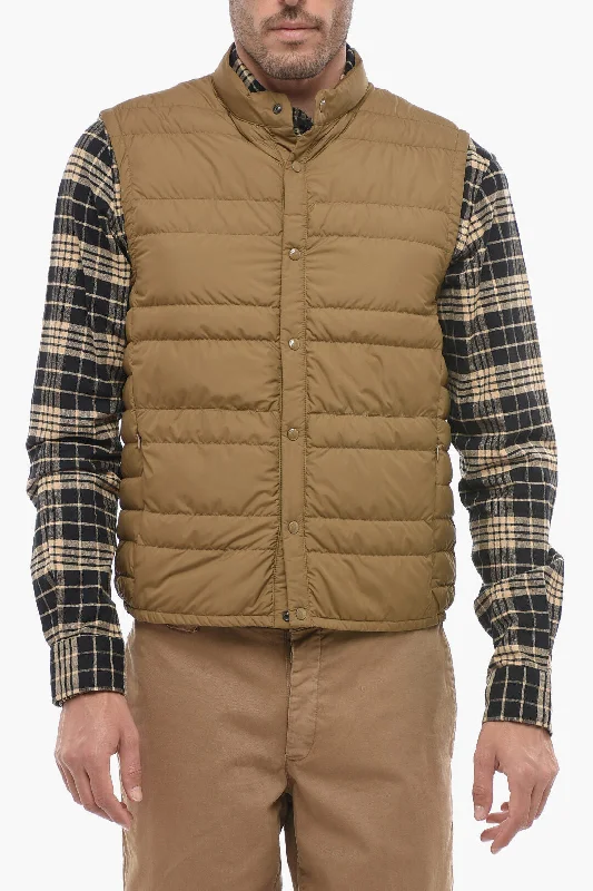 Men coats with a stand - up collar for a sleek and modern lookWoolrich Quilted Sleeveless Lightweight Down Jacket