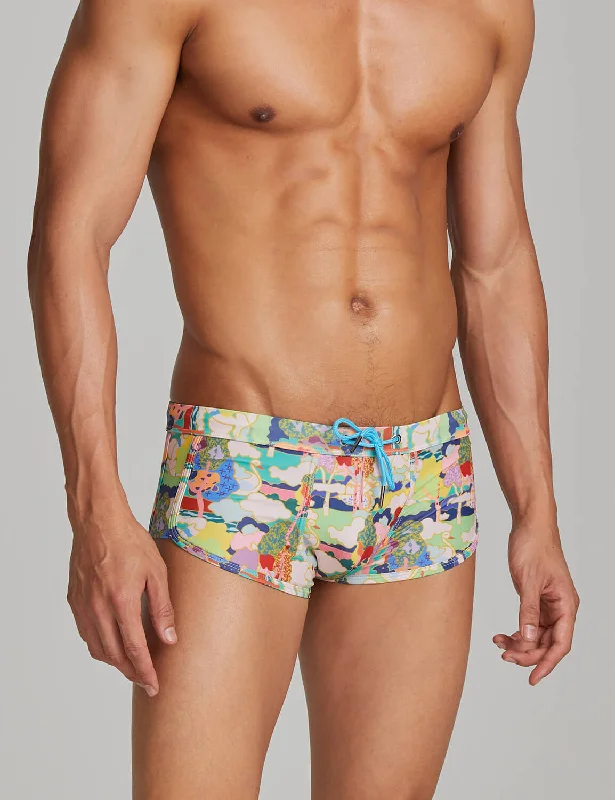 Men's Swim Shorts with Padded Seats for Added Comfort during Long Beach DaysSwim Boxer 220803