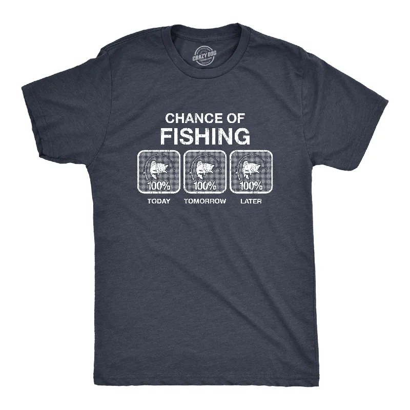 Men's distressed denim - look t - shirts with a rugged appeal100% Chance Of Fishing Men's T Shirt