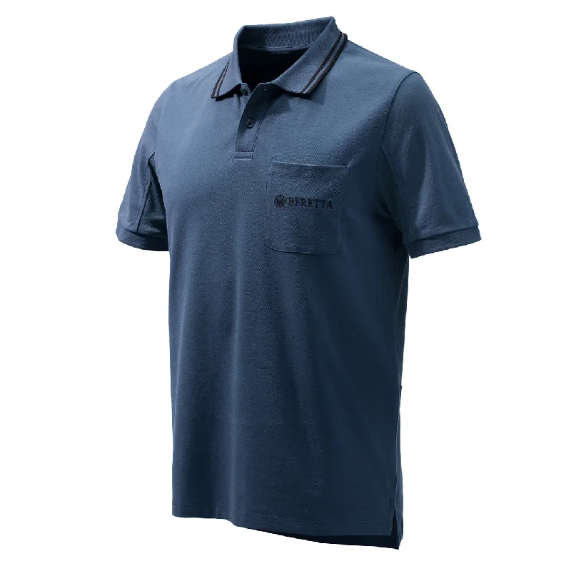 Men's high - collar polo shirts with a modern twistBeretta Airmesh Polo Shirt SS Navy