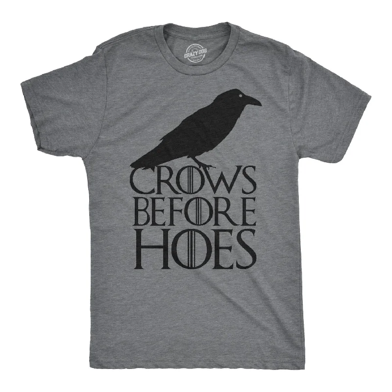 Men's eco - friendly recycled t - shirts for sustainable fashion choicesCrows Before Hoes Men's T Shirt