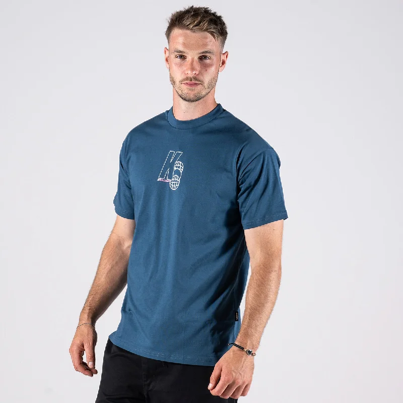 Men's lightweight performance t - shirts for running marathonsGlobal Tee - Navy