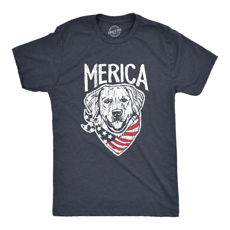 Men's organic cotton crew - neck t - shirts for everyday comfortMerica Dog Men's T Shirt