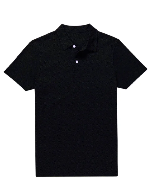 Men's button - down spread collar polo shirts for business casualPolo Midnight Navy