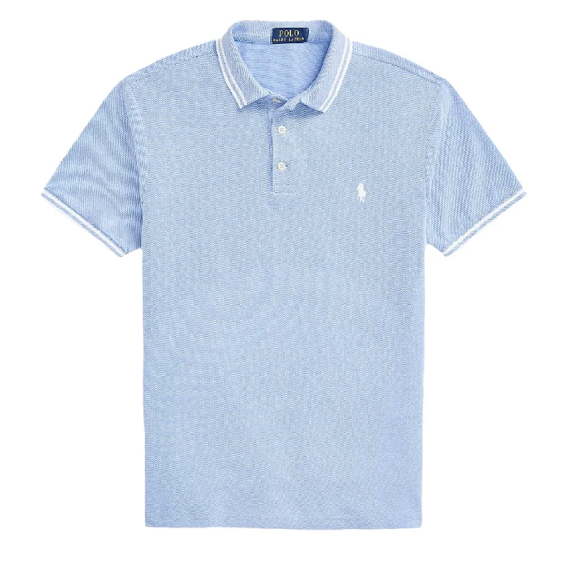 Men's high - collar polo shirts with a modern twistPolo Ralph Lauren Custom Slim Fit Contrast Polo Shirt New England Blue / White