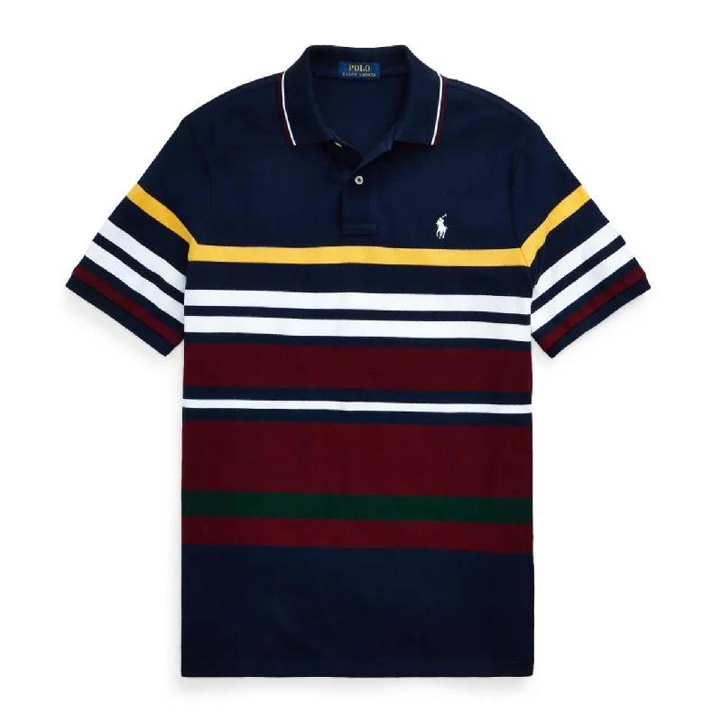 Men's lightweight performance polo shirts for tennis matchesPolo Ralph Lauren Custom Slim Fit Mesh Polo Panel Navy