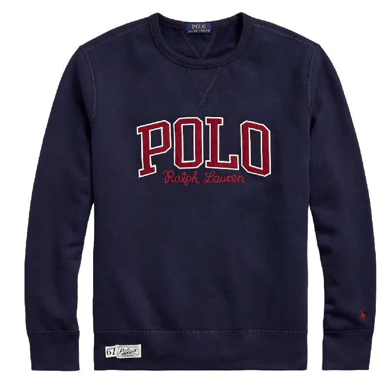 Men's slim fit short sleeve polo shirts with contrast collarsPolo Ralph Lauren The RL Fleece Logo Sweatshirt Cruise Navy