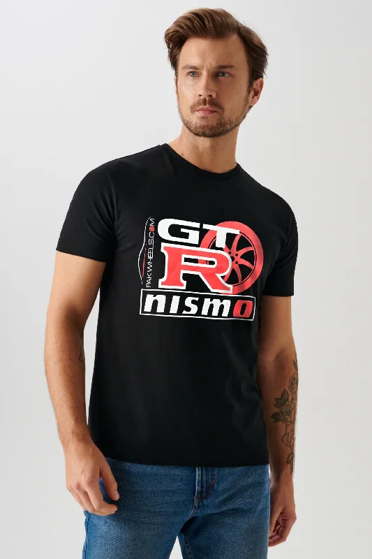 Men's budget - friendly basic polo shirts in multiple colorsPolo Republica Men's PakWheels GTR NISMO Printed Short Sleeve Tee Shirt