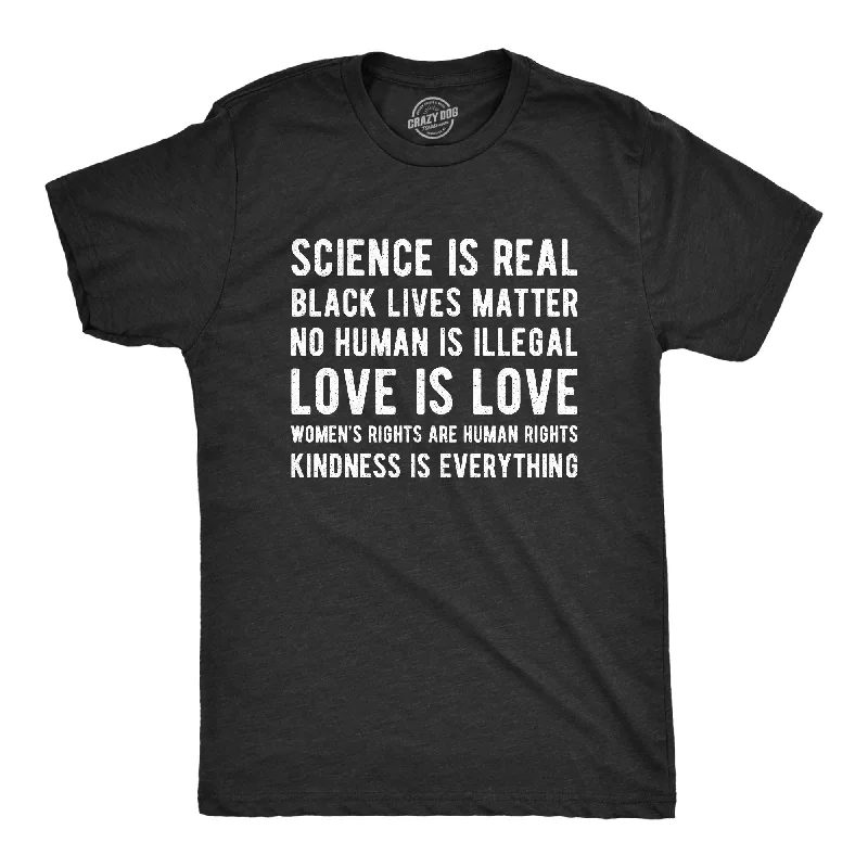 Men's tie - dye t - shirts with a bohemian styleScience Is Real Black Lives Matter Men's T Shirt